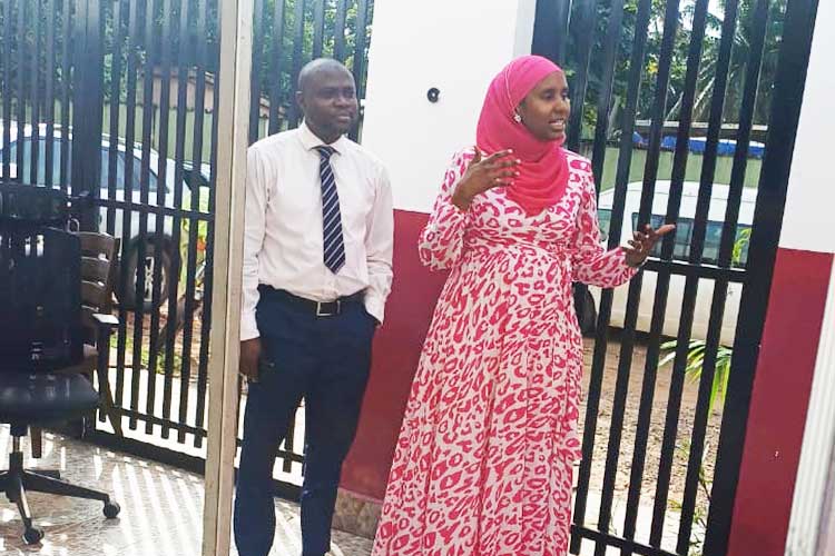 ©BAFROW Medical Centre    Health talk on breast and prostate cancer with Dr. Mustapha Babatunde, General Surgeon (left) and Dr. Safiatou Singhateh, Registrar (right), BAFROW Medical Centre