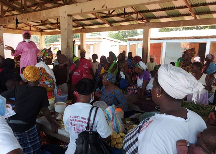 ©BAFROW Medical Centre Community awareness targeting market women at Mandinaba Village